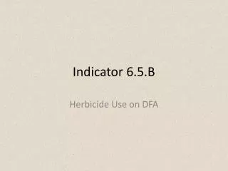 Indicator 6.5.B