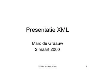 presentatie xml