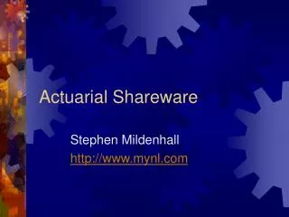 Actuarial Shareware