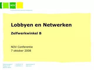 lobbyen en netwerken zelfwerkwinkel b