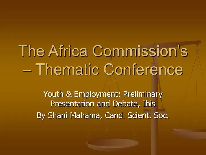 the africa commission s thematic conference