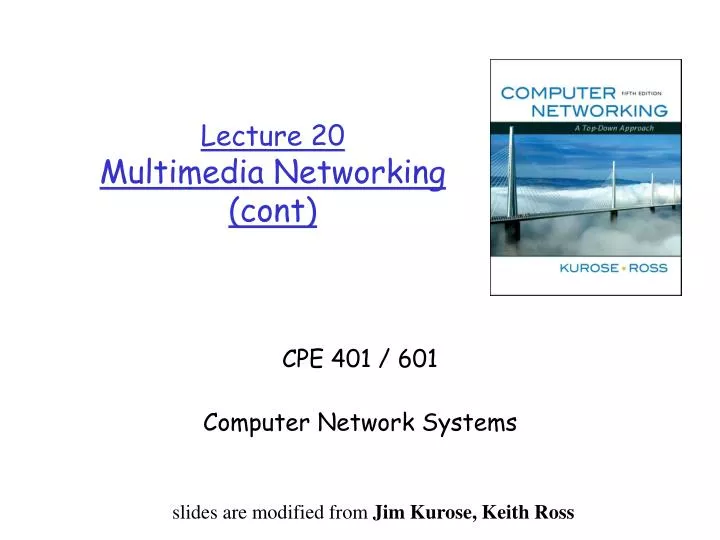 lecture 20 multimedia networking cont