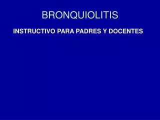 bronquiolitis