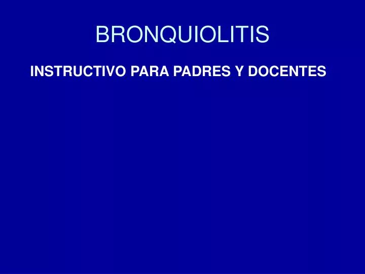 bronquiolitis