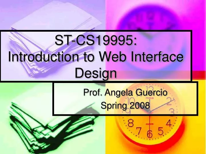 st cs19995 introduction to web interface design