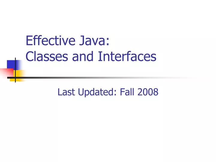 effective java classes and interfaces