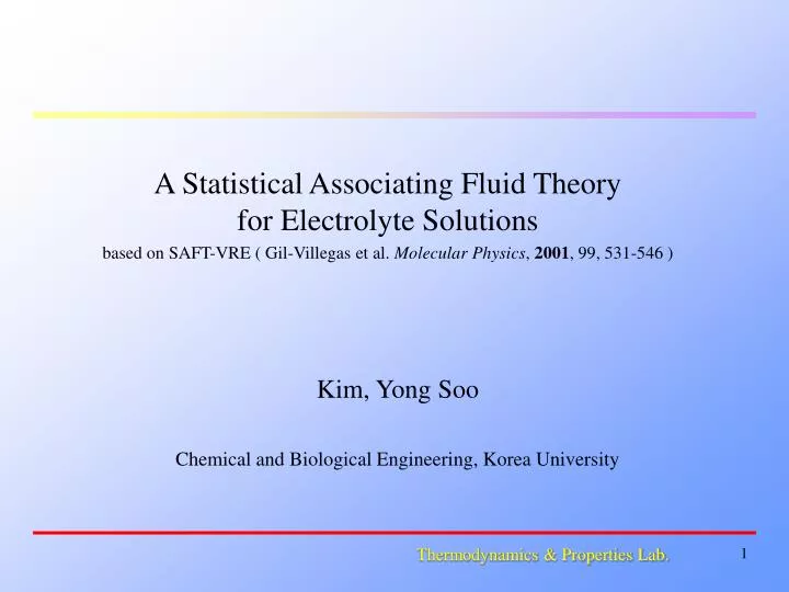 kim yong soo chemical and biological engineering korea university