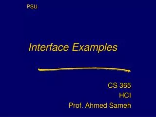 Interface Examples