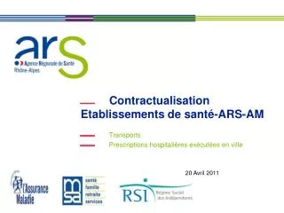 contractualisation etablissements de sant ars am