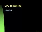 CPU Scheduling - slide 1