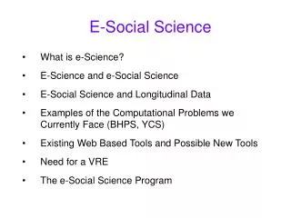 E-Social Science
