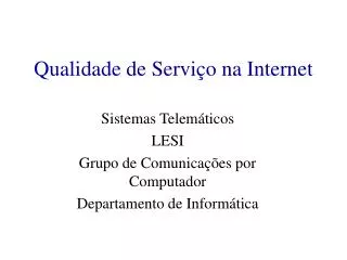 qualidade de servi o na internet