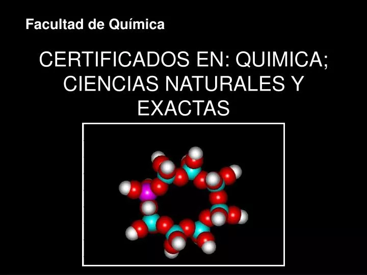 certificados en quimica ciencias naturales y exactas