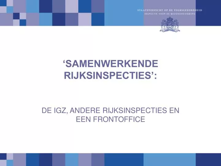 samenwerkende rijksinspecties