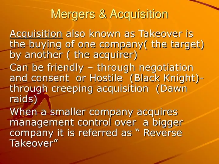 mergers acquisition