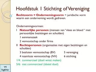 hoofdstuk 1 stichting of vereniging