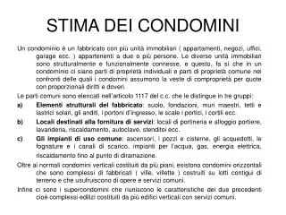 stima dei condomini