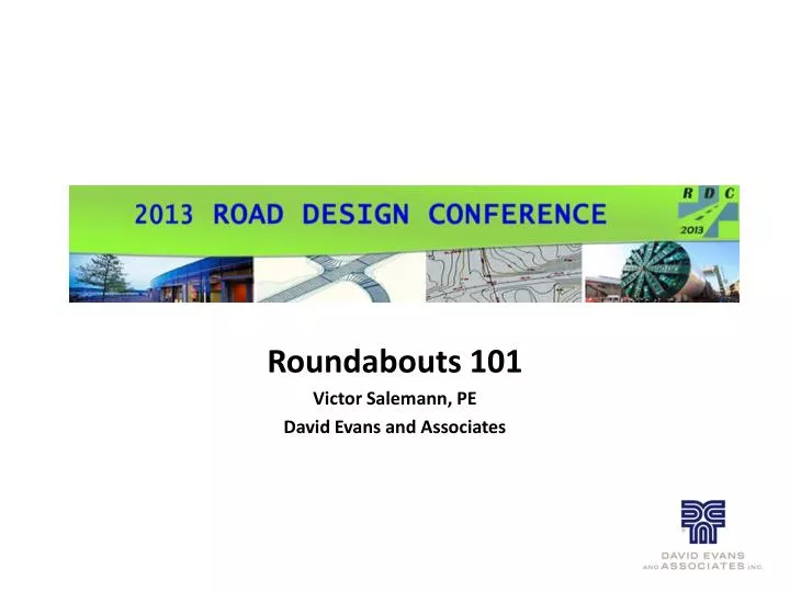 roundabouts 101 victor salemann pe david evans and associates