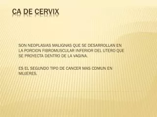 ca de cervix