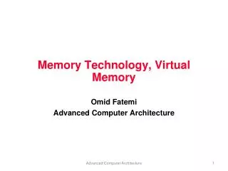 Memory Technology, Virtual Memory