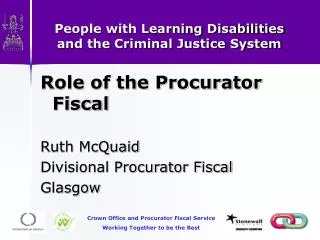 People with Learning Disabilities and the Criminal Justice System