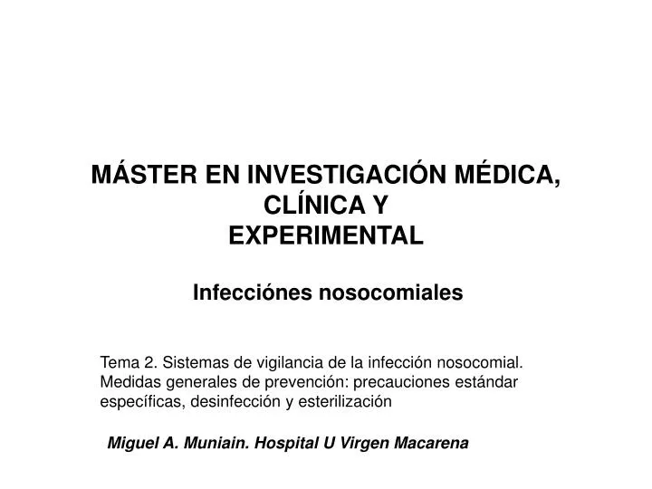 m ster en investigaci n m dica cl nica y experimental