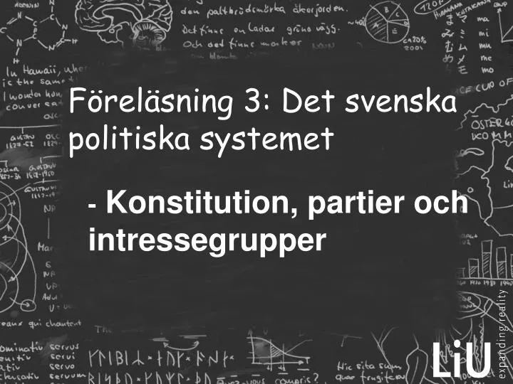 f rel sning 3 det svenska politiska systemet