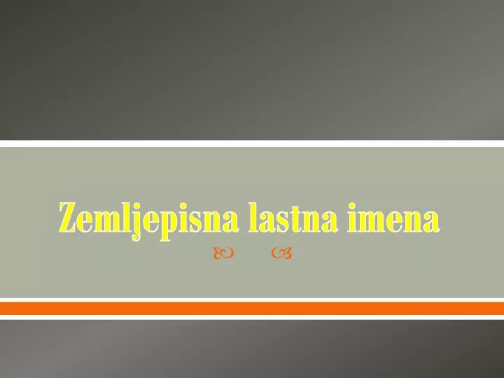 zemljepisna lastna imena