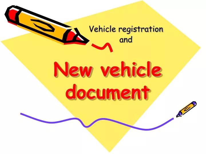 new vehicle document