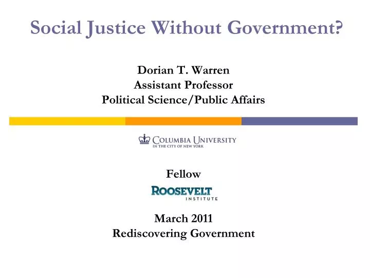 social justice without government