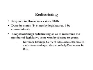 Redistricting