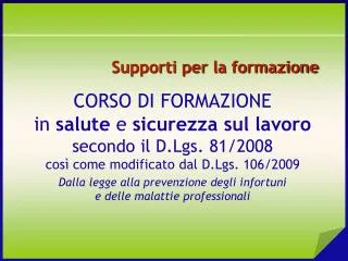 supporti per la formazione