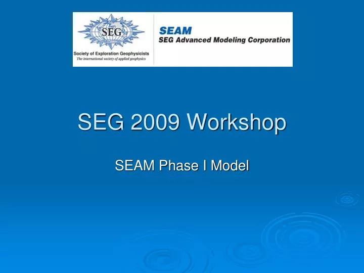 seg 2009 workshop