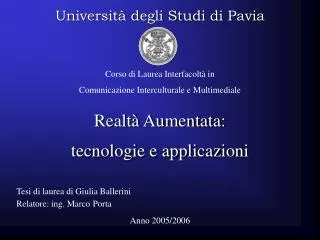 realt aumentata tecnologie e applicazioni