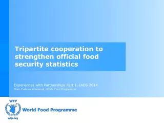 Tripartite cooperation to strengthen official food security statistics