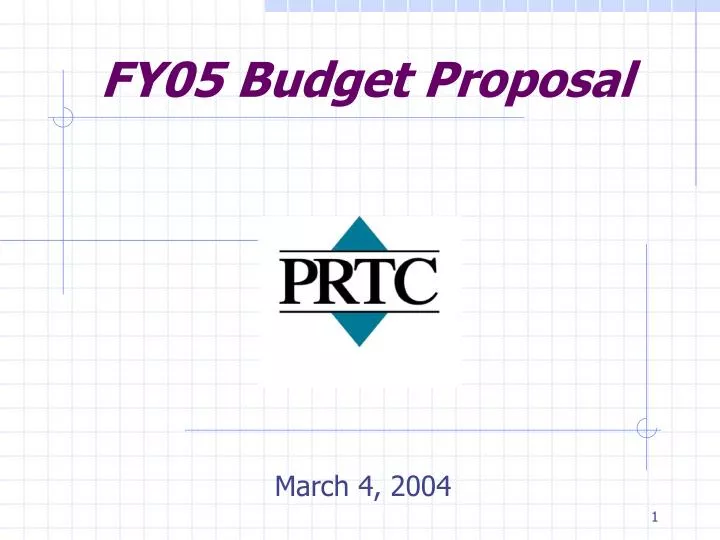 fy05 budget proposal