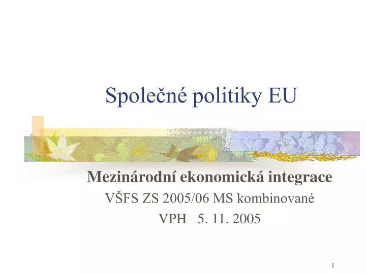 spole n politiky eu