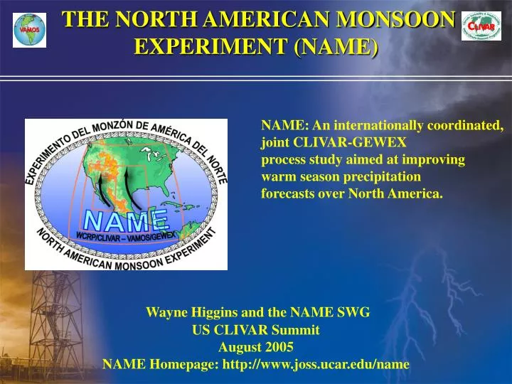 the north american monsoon experiment name