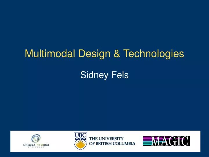 multimodal design technologies