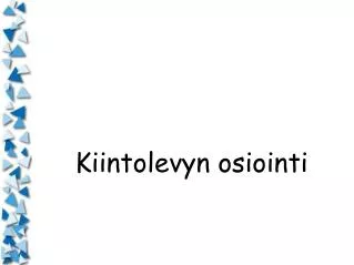 kiintolevyn osiointi