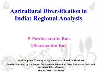 P. Parthasarathy Rao Dharmendra Kar