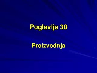 poglavlje 30