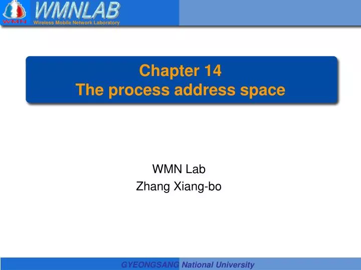 chapter 14 the process address space