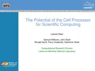 The Potential of the Cell Processor for Scientific Computing