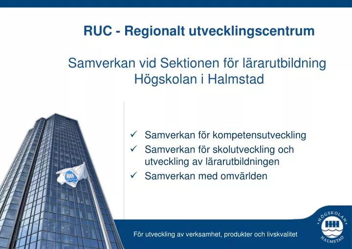 PPT - Samverkan För Kompetensutveckling Samverkan För Skolutveckling ...