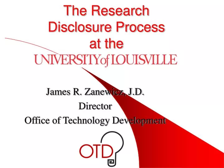 the research disclosure process at the