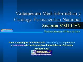 vadem cum med inform tica y cat logo farmac utico nacional sistema vmi cfn