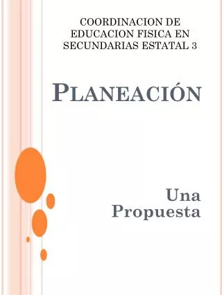 planeaci n