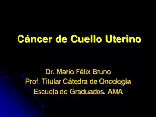 c ncer de cuello uterino