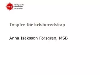 inspire f r krisberedskap